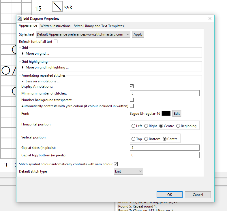 Stitchmastery Knitting Chart Editor